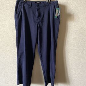 NWT Liverpool Eco Pull On Wide Leg Crop Trousers Indigo 14